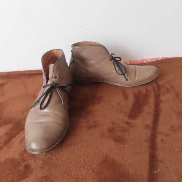 Penny Luck Visionary Falcon Gray Leather Chukka Boots Men's 12 M - Picture 1 of 10